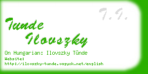 tunde ilovszky business card