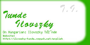 tunde ilovszky business card